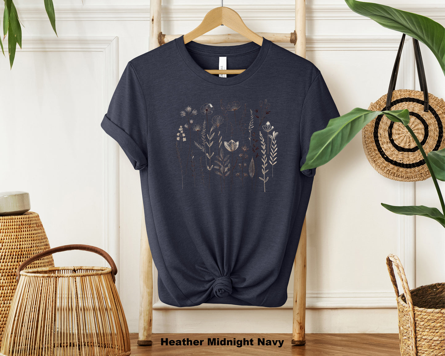 Botanical Harmony Women's Floral Graphic Tee - Wildflower Lover's Delight