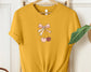 "Cherry Bow Pink Line Art Minimalist T-Shirt for Women - Trendy Soft Cotton Top"