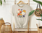 Enchanted Garden Neutral Floral Shirt - Women's Botanical Tee