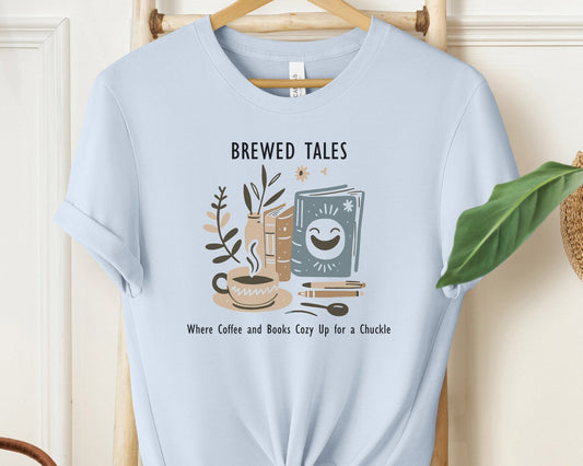 Literary Latte: Coffee & Books Crewneck Tee!