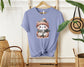 "Watercolor Cat Holding Coffee Cup Soft Cotton T-Shirt - Ideal Gift for Cat Lovers"