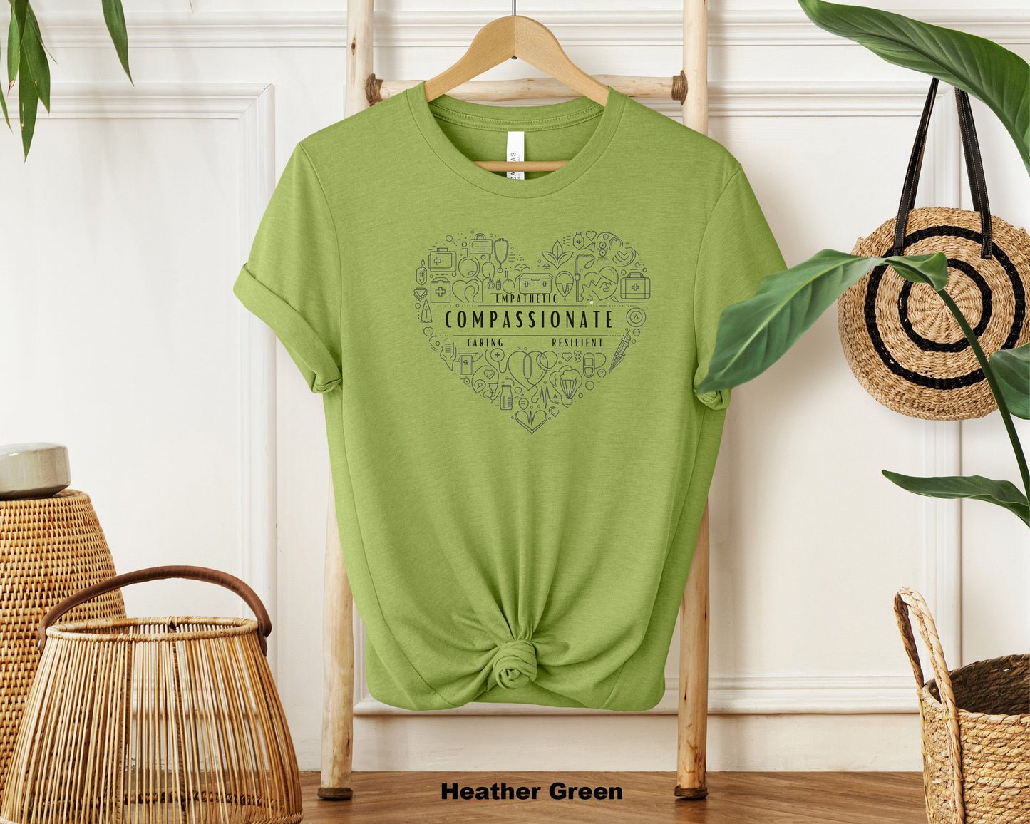 "Heart of Compassion: Classic Unisex Nurse T-Shirt in Soft Cotton with Quality Print"