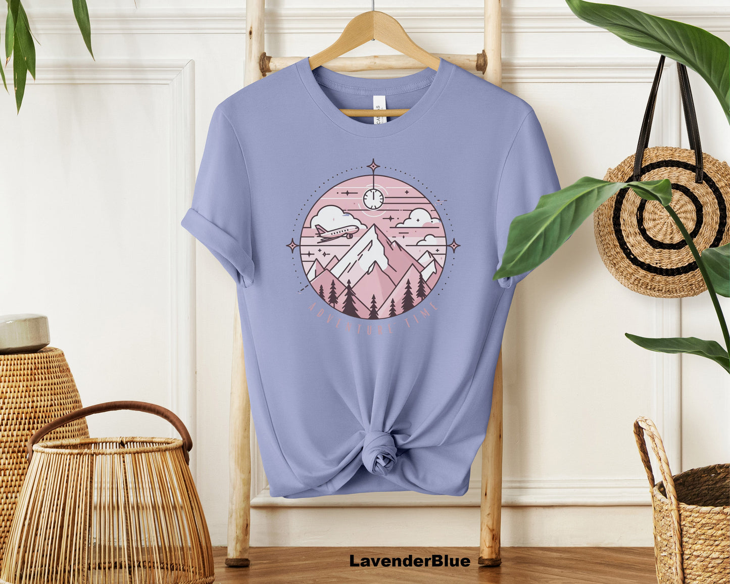 "Adventure Time Pink Travel T-Shirt - Classic Unisex Crewneck for Travellers"