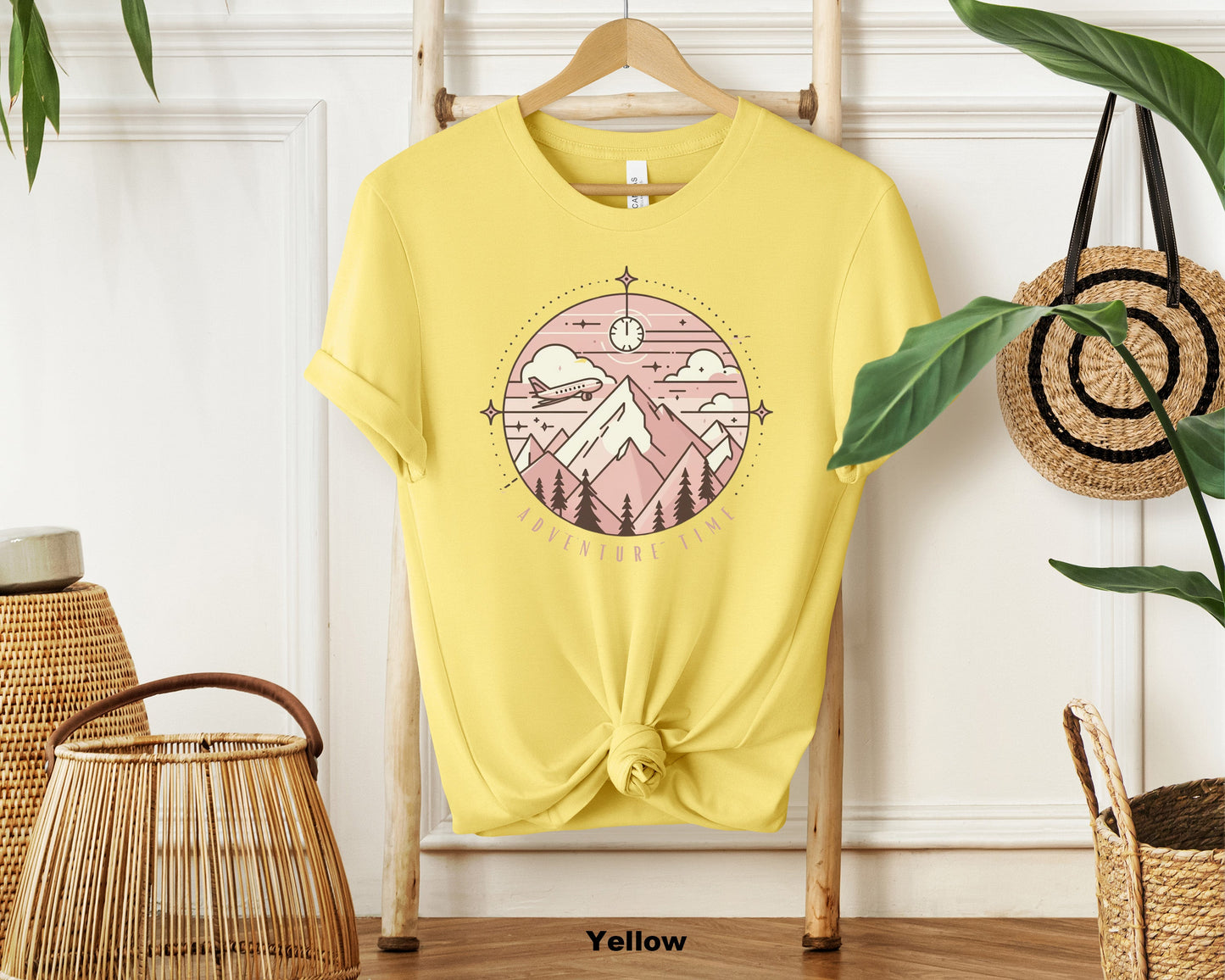 "Adventure Time Pink Travel T-Shirt - Classic Unisex Crewneck for Travellers"