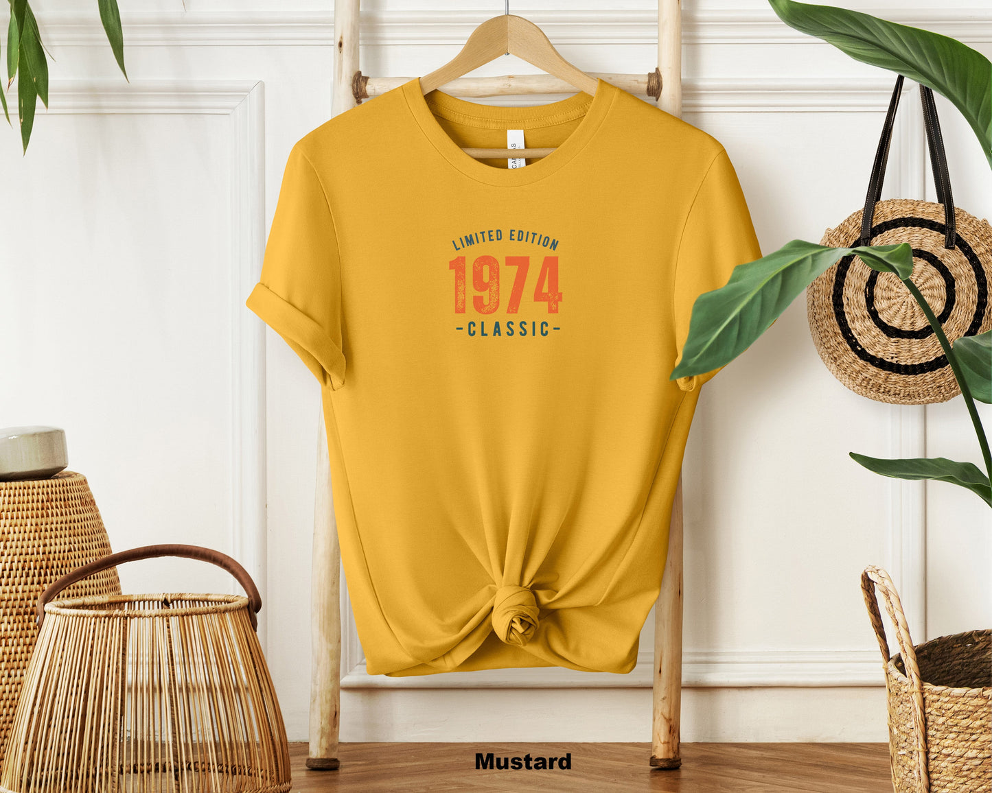 "1974 50th Birthday Limited Edition Classic Unisex Soft Cotton Crewneck T-Shirt"
