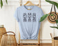 "Gargoyle Trio Statue Line Art Unisex Soft Cotton T-Shirt | Trendy TikTok Fashion"