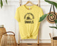 "Easily Distracted by Snails Funny Unisex Soft Cotton Crewneck T-Shirt for Trendy Fashionistas 2024"