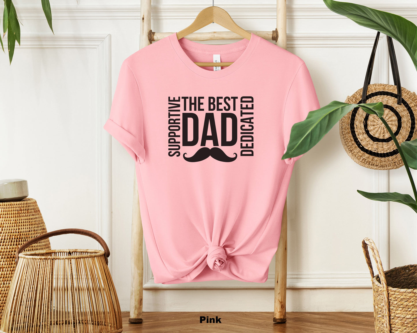 "Super Dad Classic Unisex Short Sleeve Crewneck T-Shirt in Soft Cotton Material with Quality Print"