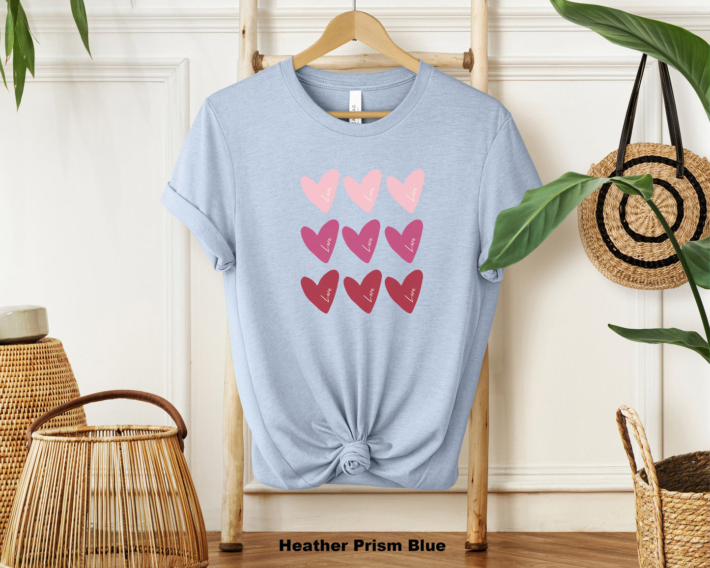 "Heart Collage Love T-Shirt for Women - Trendy Pink Hearts Design"
