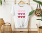 "Heart Collage Love T-Shirt for Women - Trendy Pink Hearts Design"