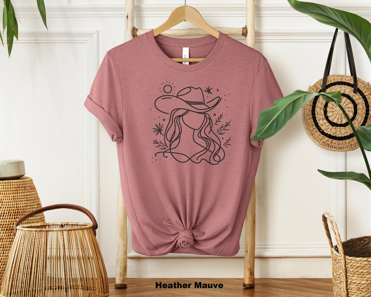 Coastal Cowgirl Crewneck Tee - Ride the Waves in Style!