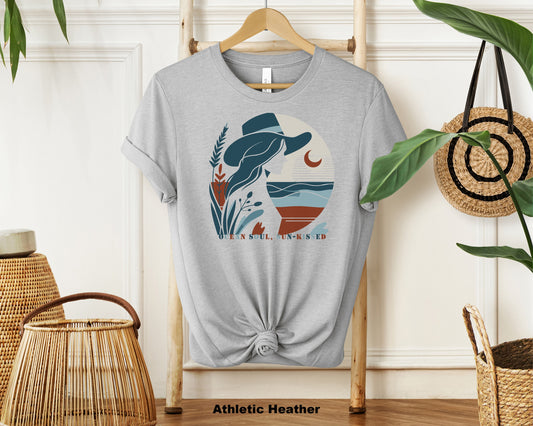 Chic Coastal Cowgirl Tee - Surf, Sand, and Style!
