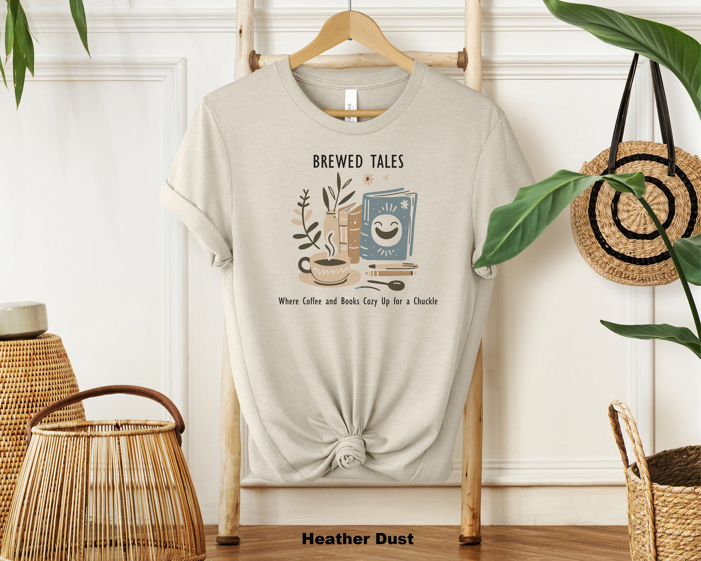 Literary Latte: Coffee & Books Crewneck Tee!