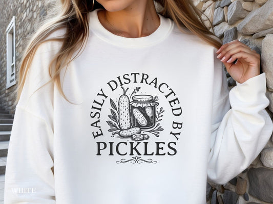 Humorous Pickle Quotes Sweatshirt: Stay 'Dill'-ighted with Pickle Season! Perfect Gift for Pickle Lovers