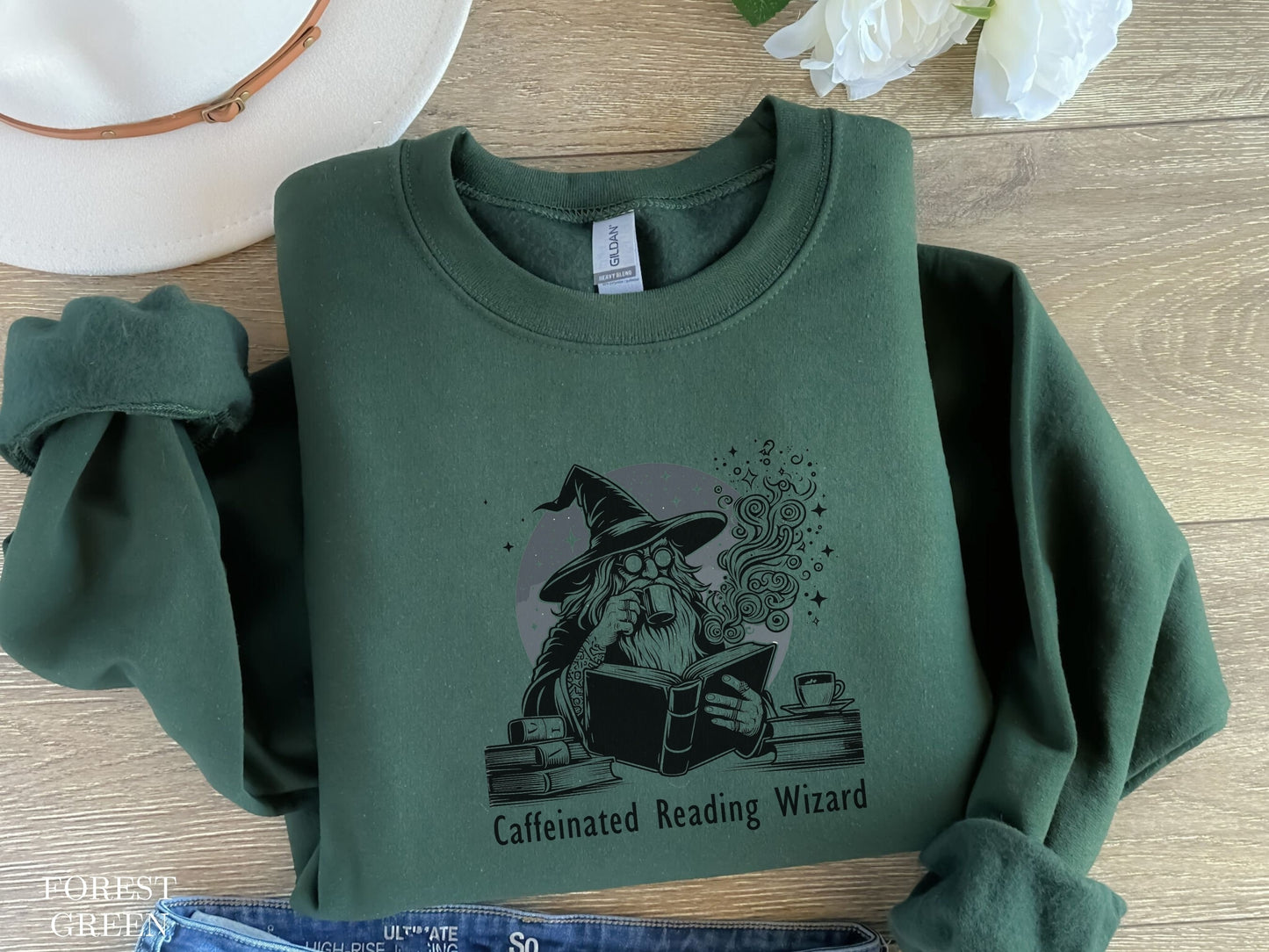 Magical Coffee Wizard Sweatshirt - Ideal Gift for Book and Coffee Fans