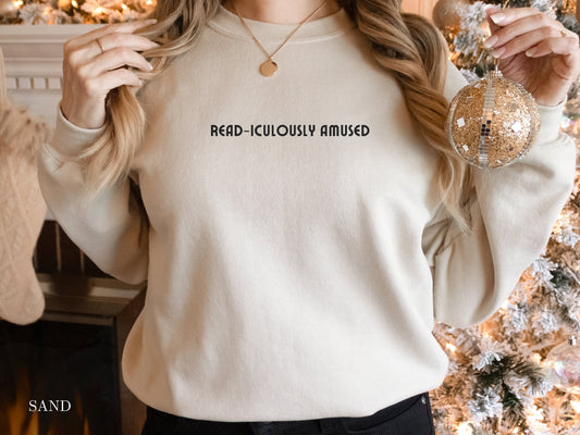 Humor-infused Reader Quote Sweatshirt: Perfect Gift for Book Lovers, Cozy Jumper for Avid Readers, with a Witty Twist