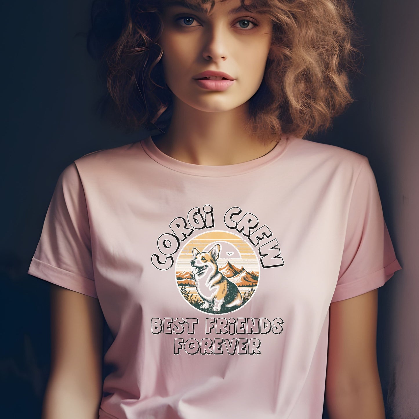 Adorable Corgi Crew Shirt - Perfect Gift for Dog Moms