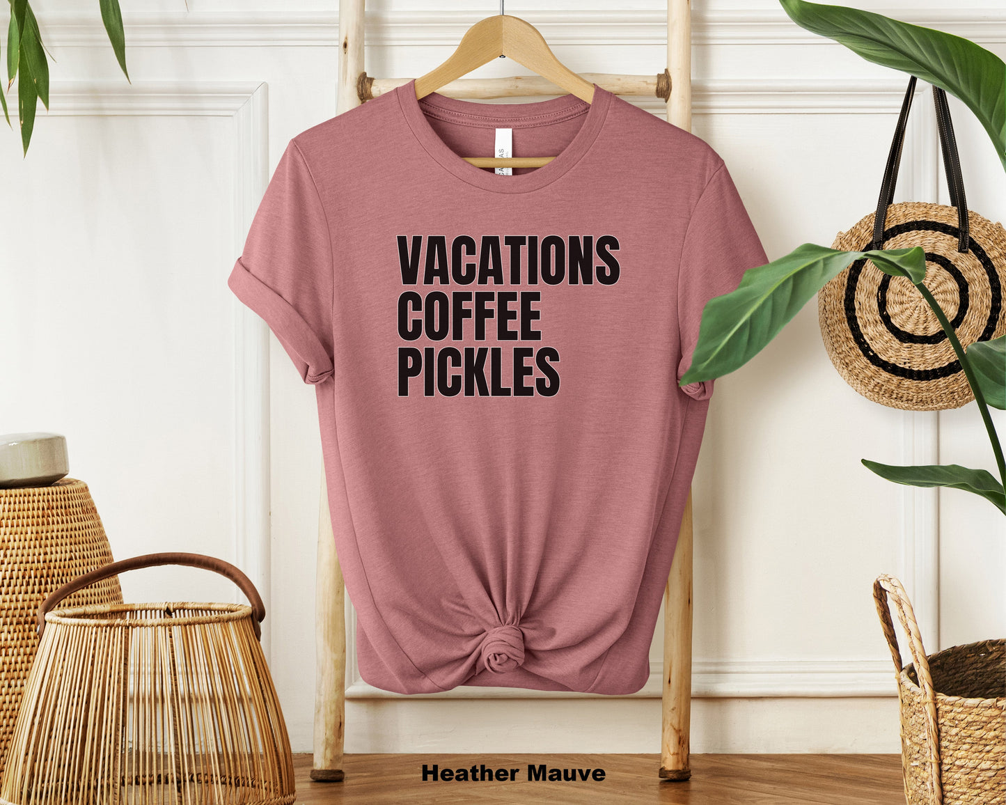 Tangy Pickle Print Crewneck T-Shirt - Funky and Fresh Pickle Lover Shirt