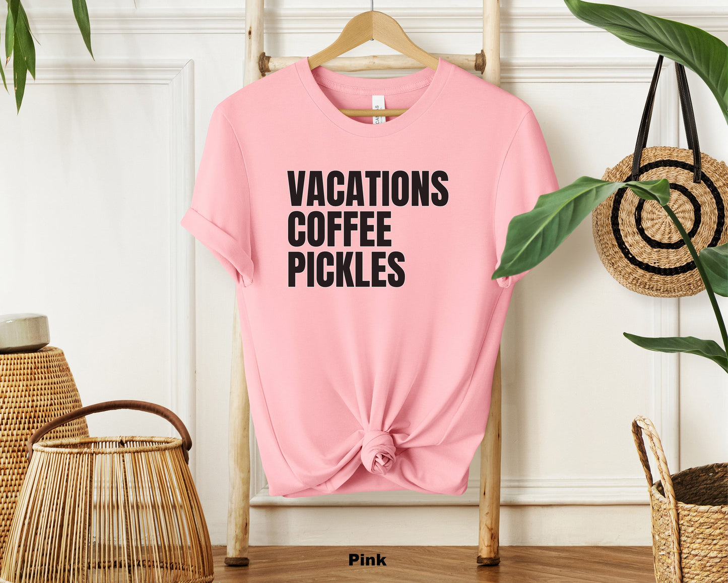 Tangy Pickle Print Crewneck T-Shirt - Funky and Fresh Pickle Lover Shirt