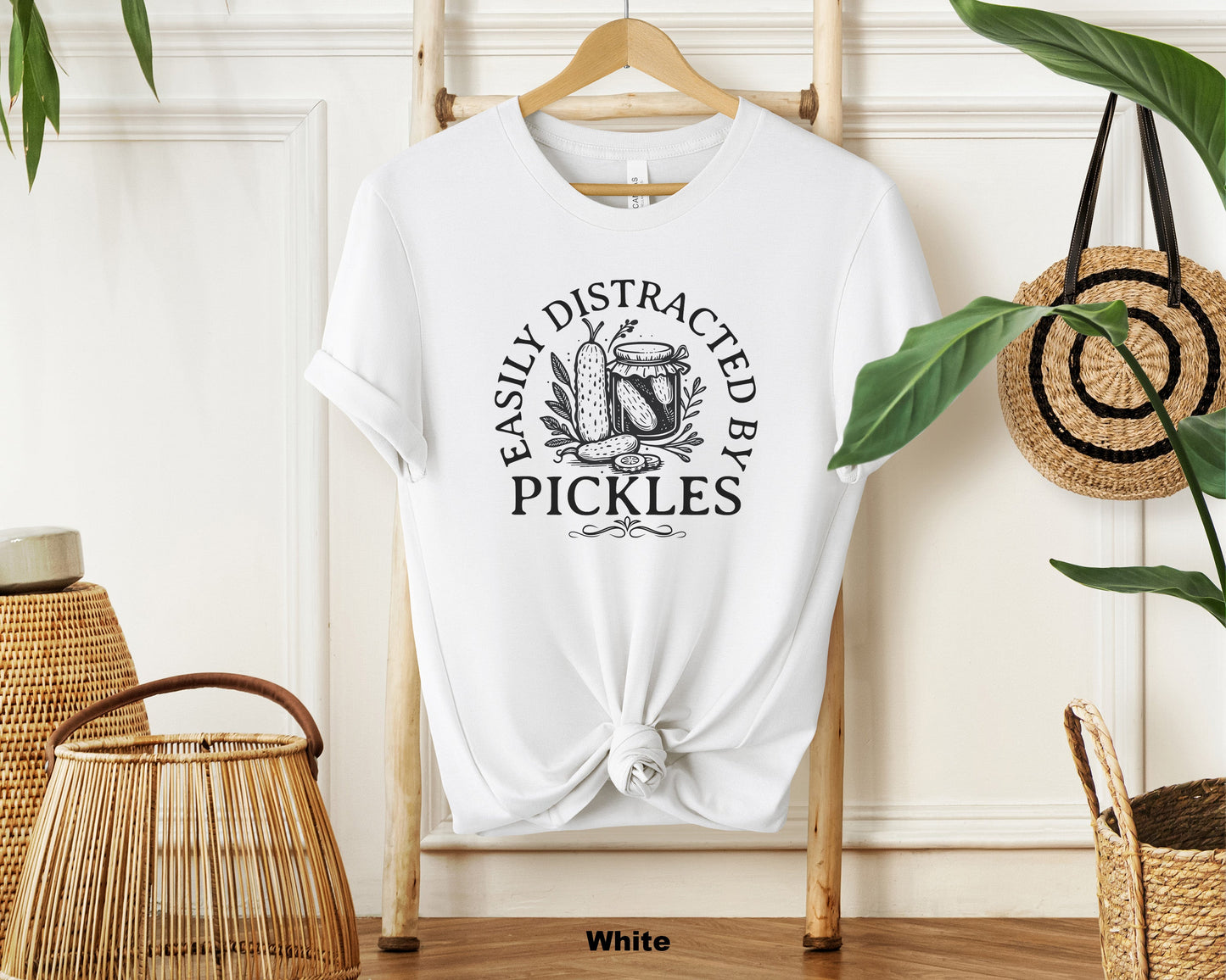 Pickle Obsession Crewneck Tee - Vibrant Pickle Design Shirt for Foodies