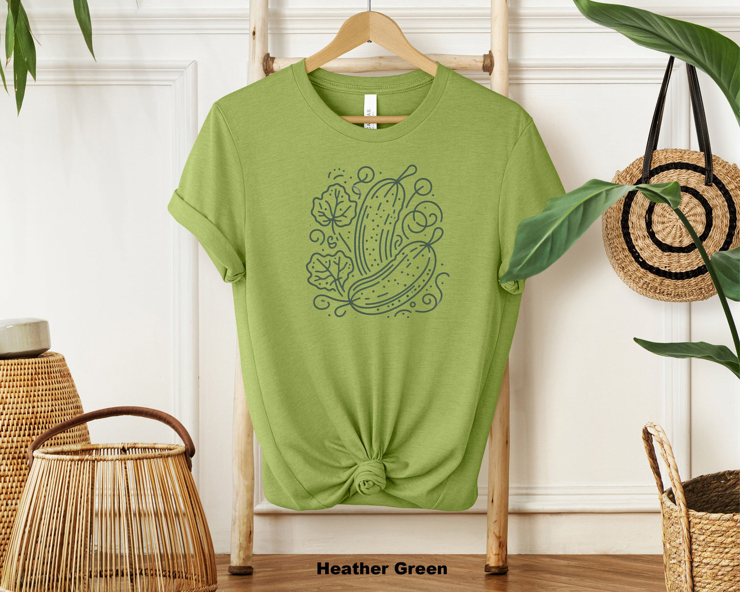 Dill-icious Pickle Crewneck Tee - Fun and Flavorful Pickle Lover Shirt